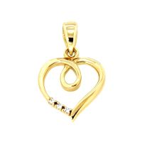 Herzanhänger Gold 333 s.c.Zirconia