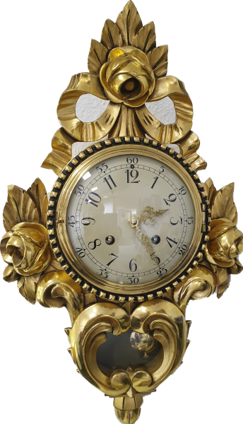 Goldfarbene Carteluhr - Hochzeitsuhr