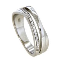 Ring Silber 925 rhodiniert Weite 54 Zirkonia