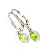 Ohrpendel Silber 925 rhodiniert Zirkonia - peridotfarben