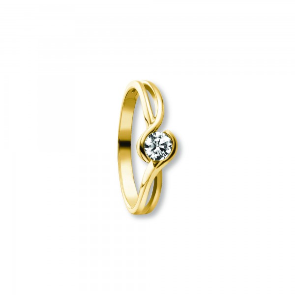 Ring Zirkonia 333 Gelbgold Größe 58