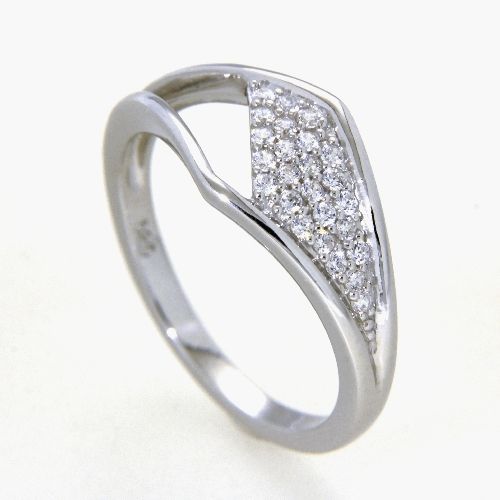 Ring Silber 925 rhodiniert Weite 58