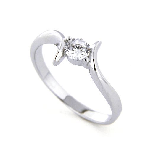 Ring Silber 925 rhodiniert Zirkonia Weite 56