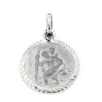 Anhänger Silber 925 rhodiniert Christophorus