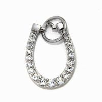 Anhänger Silber 925 rhodiniert Hufeisen 