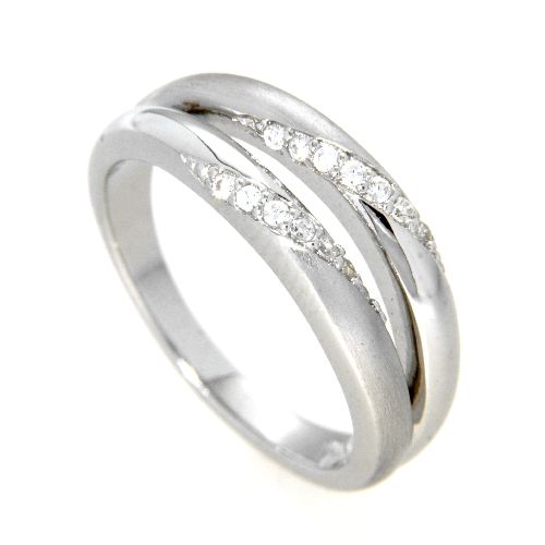 Ring Silber 925 rhodiniert Weite 56