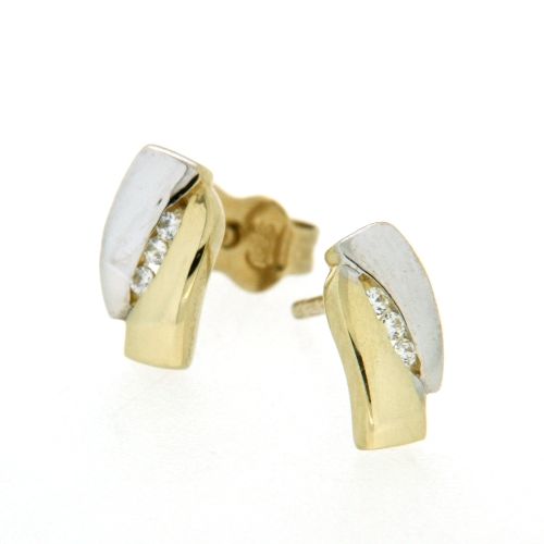 Ohrstecker Gold 333 bicolor