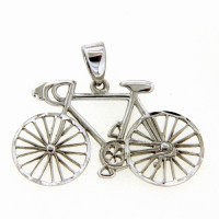 Anhänger Silber 925 rhodiniert Fahrrad 