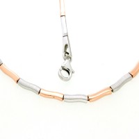 Kette Silber 925 rhodiniert & rosé vergoldet 50 cm