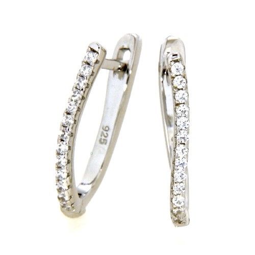 Scharnierceolen Silber 925 rhodiniert Zirkonia