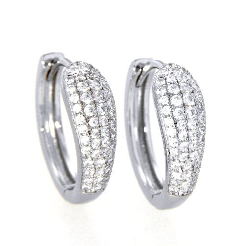 Scharniercreolen Silber 925 rhodiniert