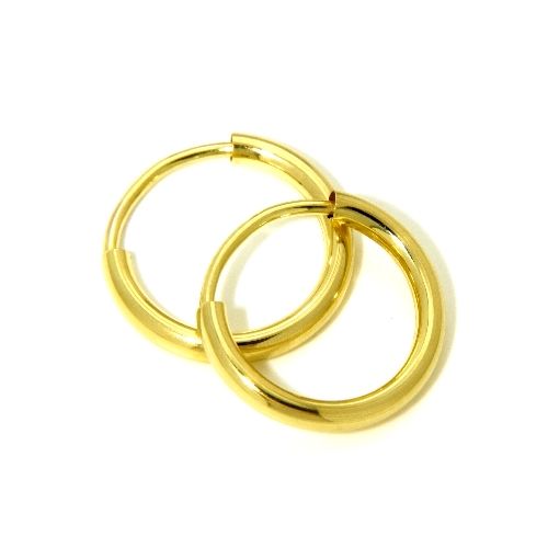 Drahtcreolen Gold 333 13 mm x 2 mm