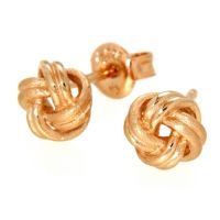 Ohrstecker Silber 925 rosé vergoldet Knoten