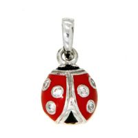 Anhänger Silber 925 rhodiniert Marienkäfer 