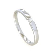 Ring Weißgold 585 Brillant 0,06 ct. Weite 58