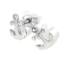 Ohrstecker Silber 925 rhodiniert Anker