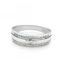 Ring Silber 925 rhodiniert Weite 52