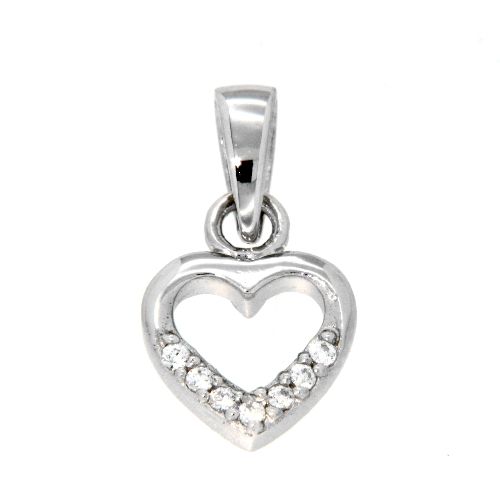 Anhänger Silber 925 rhodiniert Herz