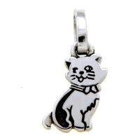 Anhänger Silber 925 rhodiniert Katze 