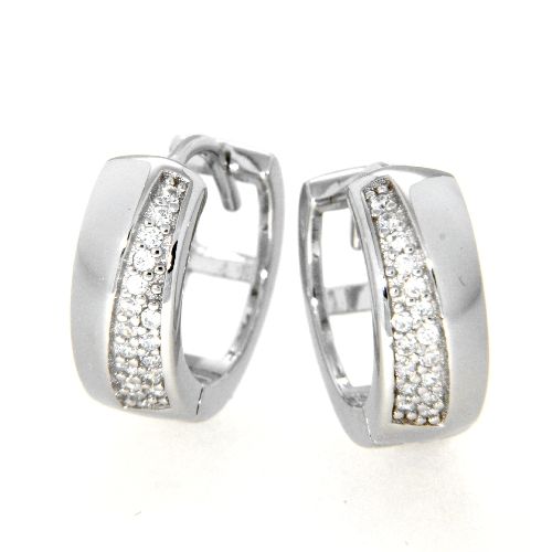 Scharniercreolen Silber 925 rhodiniert