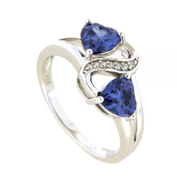 Ring Silber 925 rhodiniert Weite 60