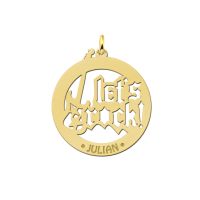 Names4ever Namensanhänger Gold 585 Lets Rock mit Gravur