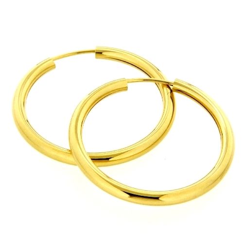 Drahtcreolen Gold 585 30mm x 2mm