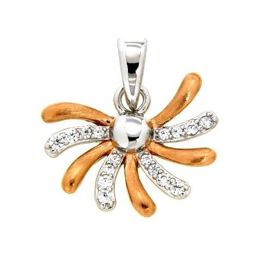 Anhänger Silber 925 rhodiniert und rosé vergoldet Zirkonia