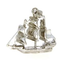 Anhänger Silber 925 rhodiniert Segelschiff 