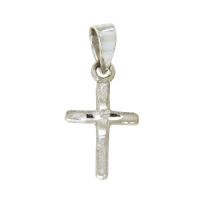 Kreuzanhänger Silber 925 rhodiniert 8,5 x 12,5mm