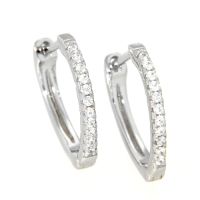 Scharniercreolen Silber 925 rhodiniert