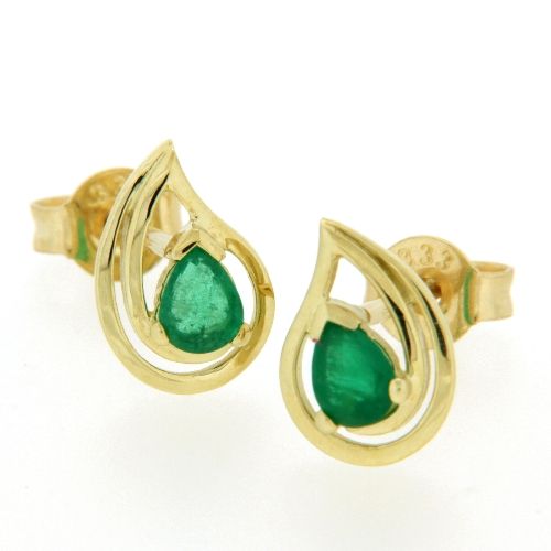Ohrstecker Gold 333 Smaragd