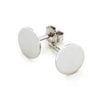 Ohrstecker Silber 925 rhodiniert 8mm