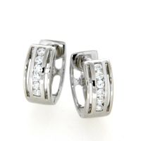 Scharniercreolen Silber 925 rhodiniert