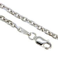 Ankerkette Silber 925 rhodiniert Anker 80 2-fach diamantiert 50 cm 