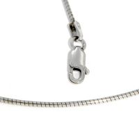 Omega Halsreifen Silber 925 rhodiniert 1,2mm 50 cm