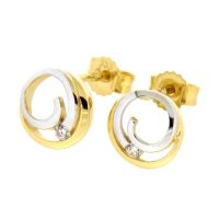 Ohrstecker Gold 333 Zirkonia bicolor