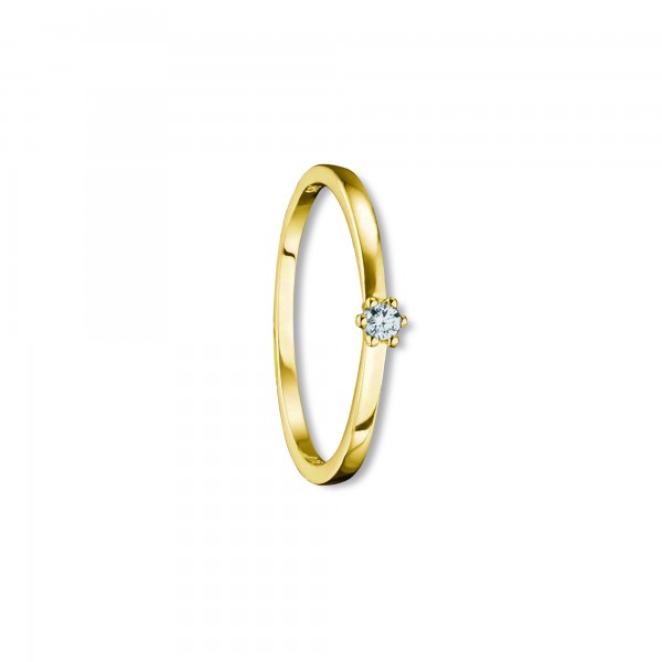 Ring Brillant 0,05 ct. 585 Gelbgold Größe 58