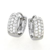 Scharniercreolen Silber 925 rhodiniert