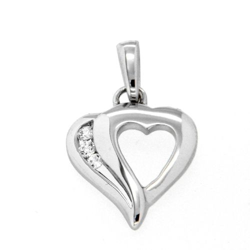 Herzanhänger Silber 925 rhodiniert