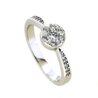 Ring Silber 925 rhodiniert Weite 54