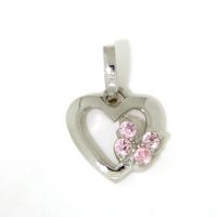 Herzanhänger Silber 925 rhodiniert
