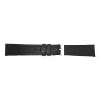 Uhrarmband Leder 20mm schwarz Edelstahlschließe