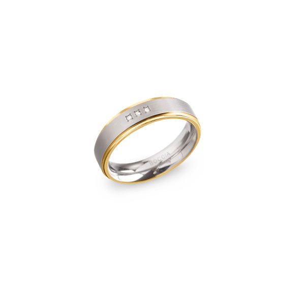 Boccia Titanium Ring bicolor Brillant 0134-0465 Größe 65