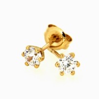 Ohrstecker Gold 585 ca. 4,9 mm (Stein 4 mm)