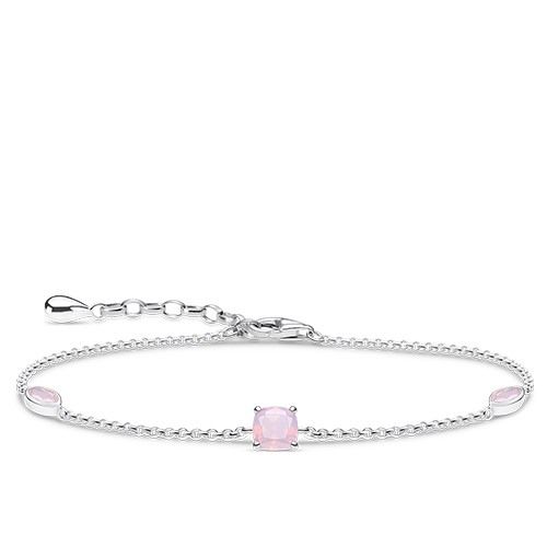 Thomas Sabo Armband 16-19 cm, längenverstellbar Opal-Farbeffekt rosa schimmernd A1936-699-7-L19v
