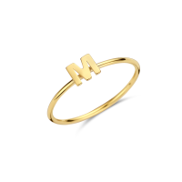 Names4ever Siegelring Gold 585 Damen mit Initial GZR9031
