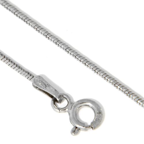Schlangenkette Silber 925 rhodiniert 45 cm