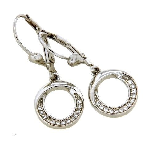 Ohrpendel Silber 925 rhodiniert Zirkonia