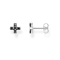 Thomas Sabo Ohrstecker Kreuz schwarz H2088-643-11